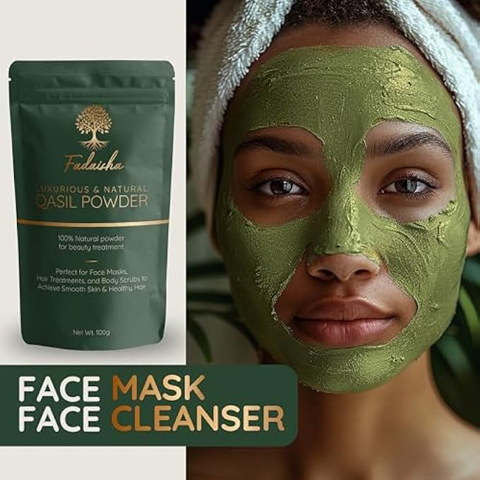 Fadaisha PURE 100% QASIL POWDER -100GR - NATURAL HERBAL FACIAL CLEANSER & EXFOLIATOR FOR RADIANT SKIN - NOURISH & REJUVENATE YOUR COMPLEXION - SKINCARE FACE/BODY/HAIR MASK WITH ZERO ADDED CHEMICALS - Image 3